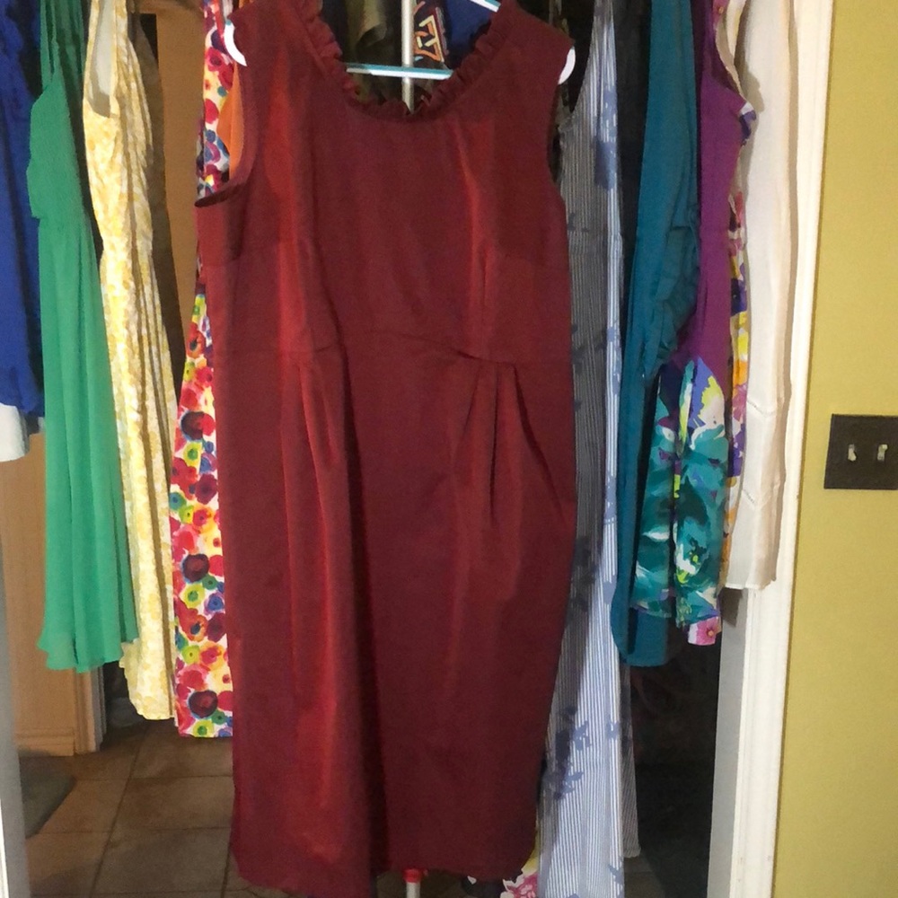 Burgundy cocktail dress